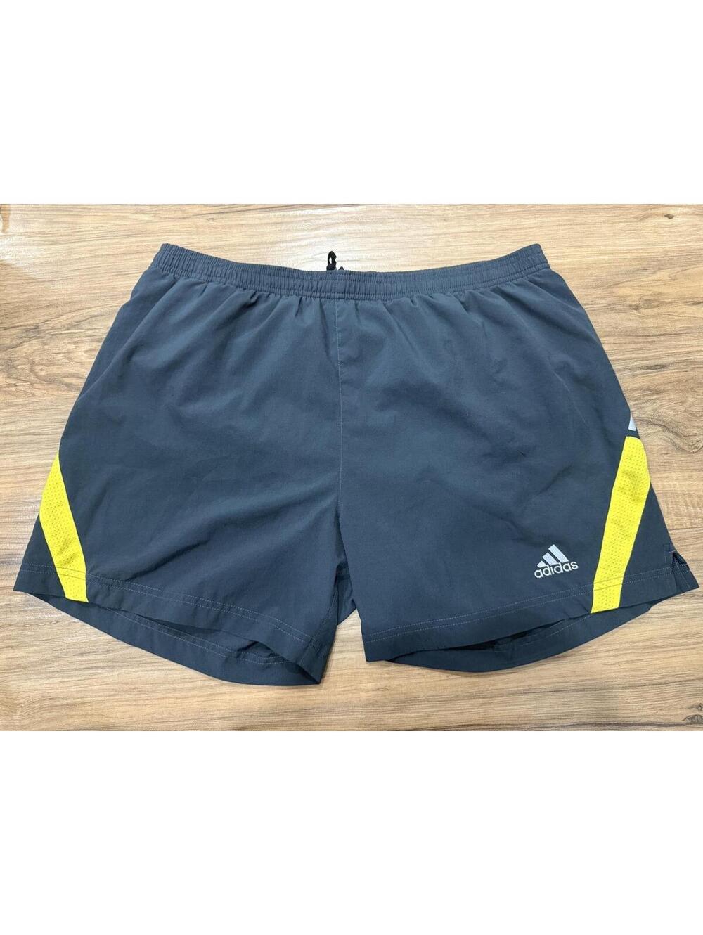 Adidas ClimaCool Running Shorts Men’s Large Black Yellow Reflective Zip Pocket